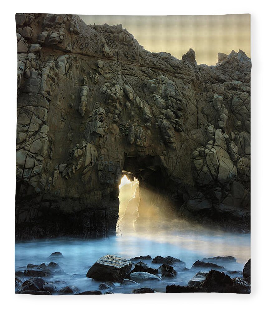 Big Sur Fleece Blanket featuring the photograph Light of My Life by Laurie Search