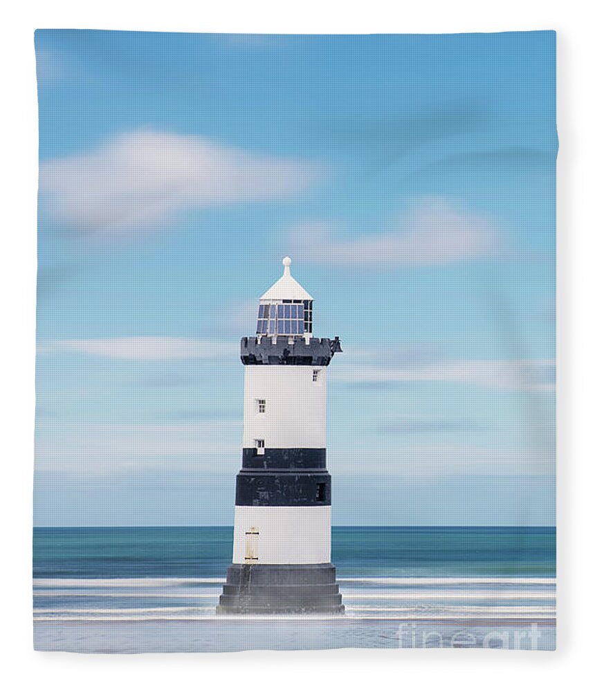 Lighthouse Fleece Blanket featuring the photograph Lighthouse in the Sea by David Lichtneker
