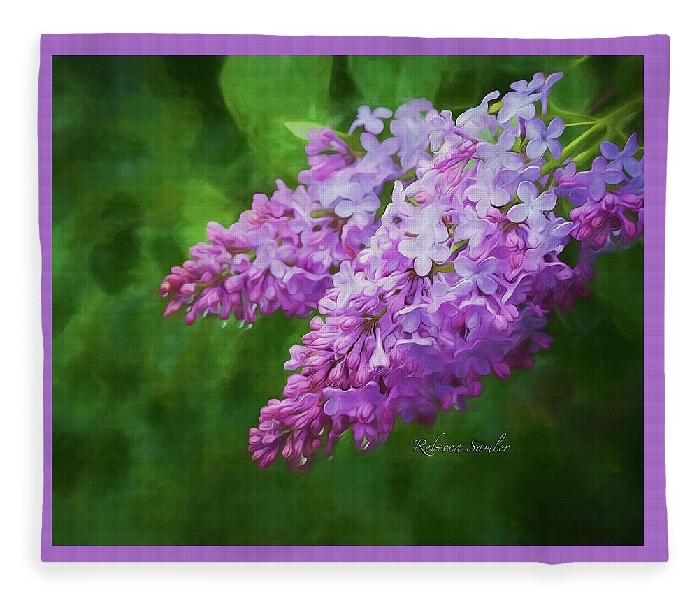 Lilac Fleece Blanket featuring the photograph Lilacs by Rebecca Samler