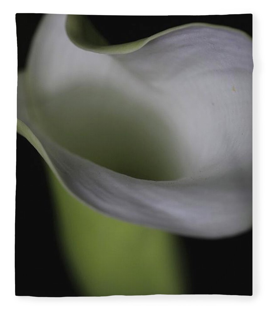 Botanical Fleece Blanket featuring the photograph Lily Green Grey by Julie Powell