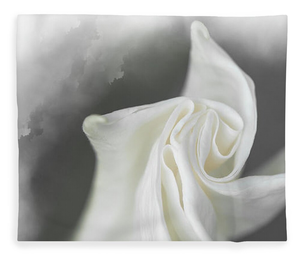 Easter Fleece Blanket featuring the mixed media Lily by Moira Law