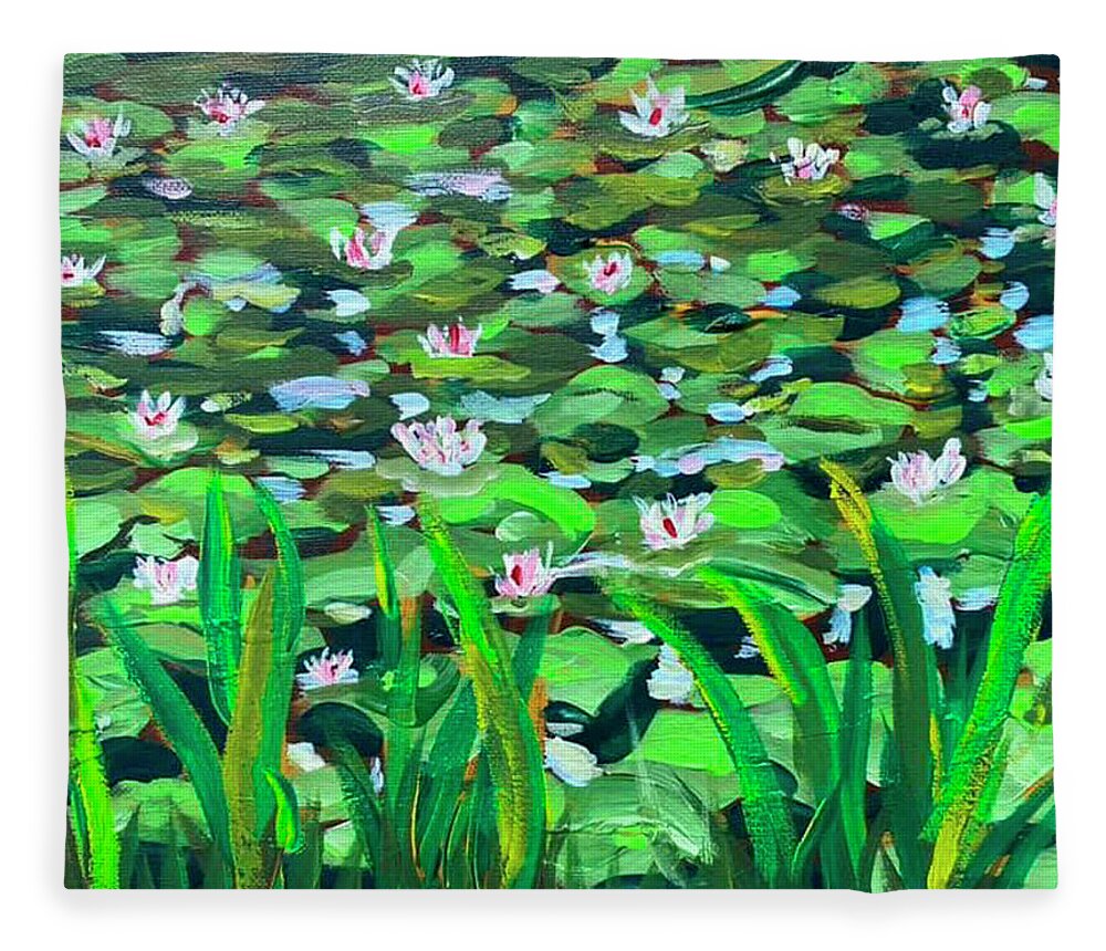  Fleece Blanket featuring the painting Lily Pons 1 by John Macarthur