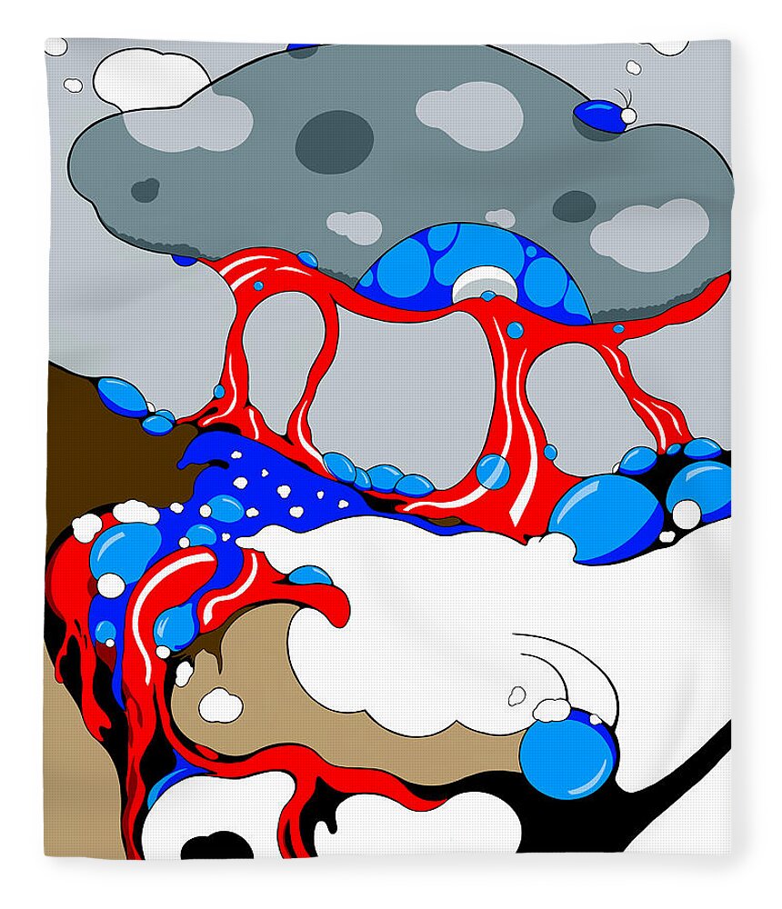 Election Fleece Blanket featuring the digital art Liquid Nation by Craig Tilley