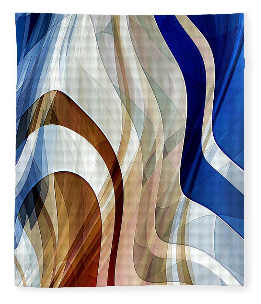 Liquid Fleece Blanket featuring the digital art Liquid Wind by David Manlove