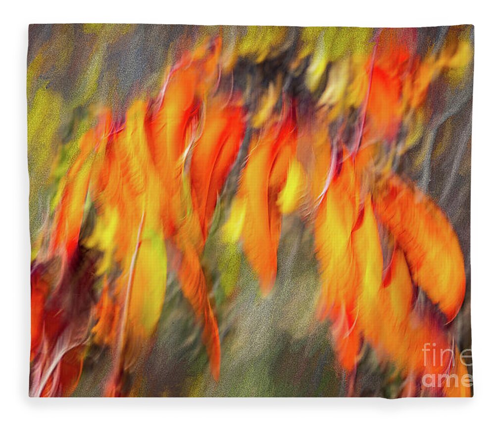Sumacs Fleece Blanket featuring the photograph Listen, the Wind is Rising by Marilyn Cornwell