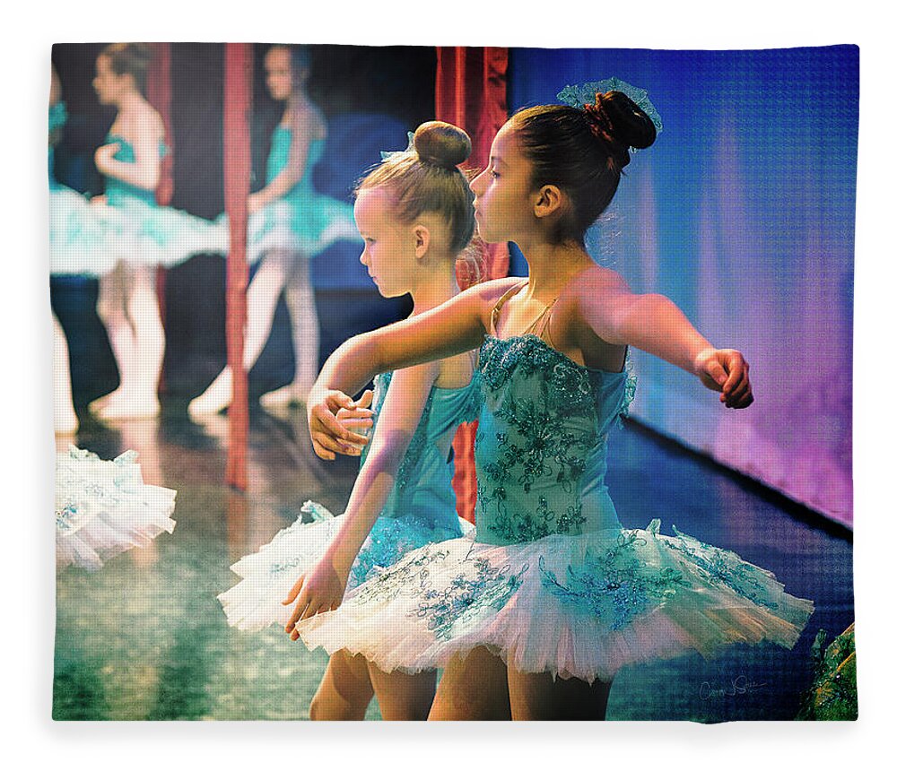 Ballerina Fleece Blanket featuring the photograph Little Blue Faires by Craig J Satterlee
