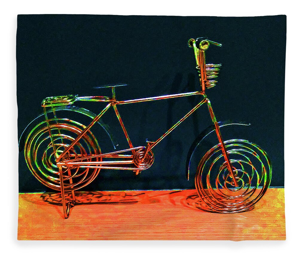 Black Fleece Blanket featuring the photograph Portrait of a Bicycle by Andrew Lawrence