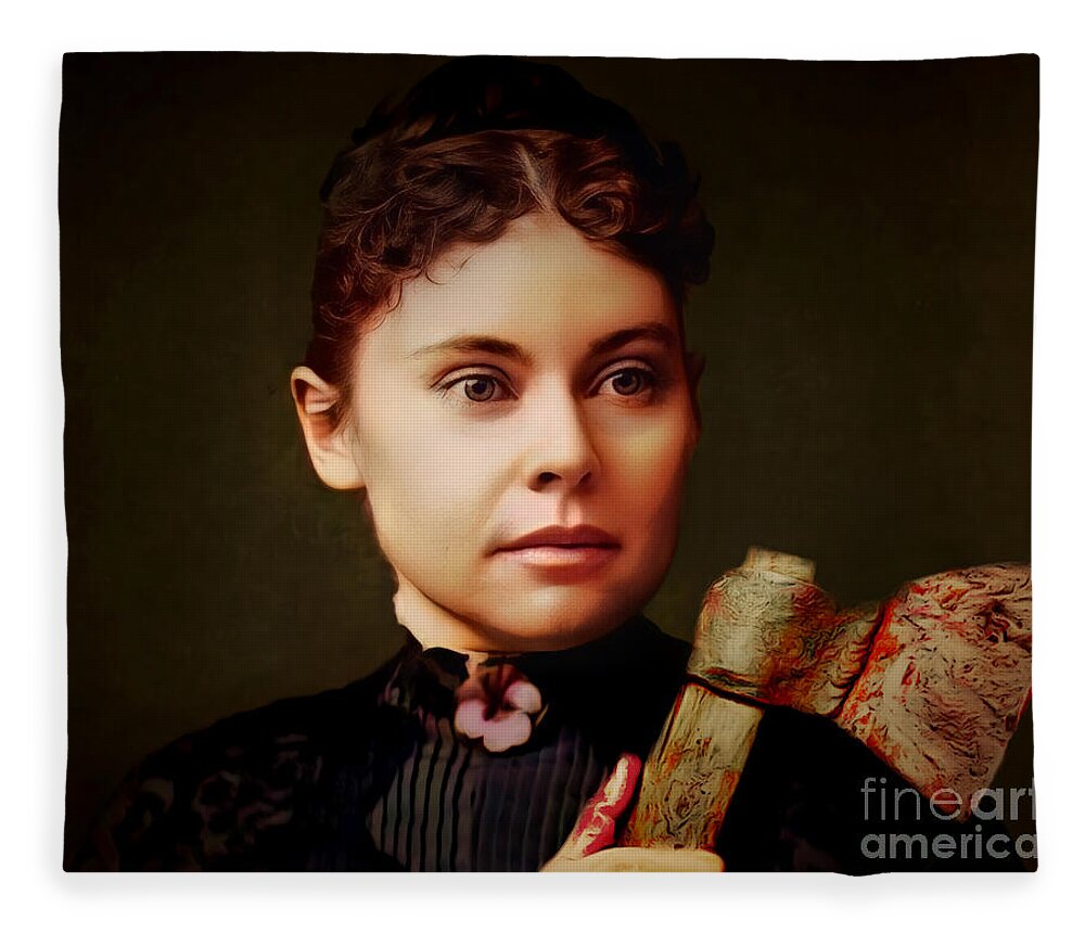 Wingsdomain Fleece Blanket featuring the photograph Lizzie Borden Took An Ax And Gave Her Mother Forty Whacks 20210828 by Wingsdomain Art and Photography