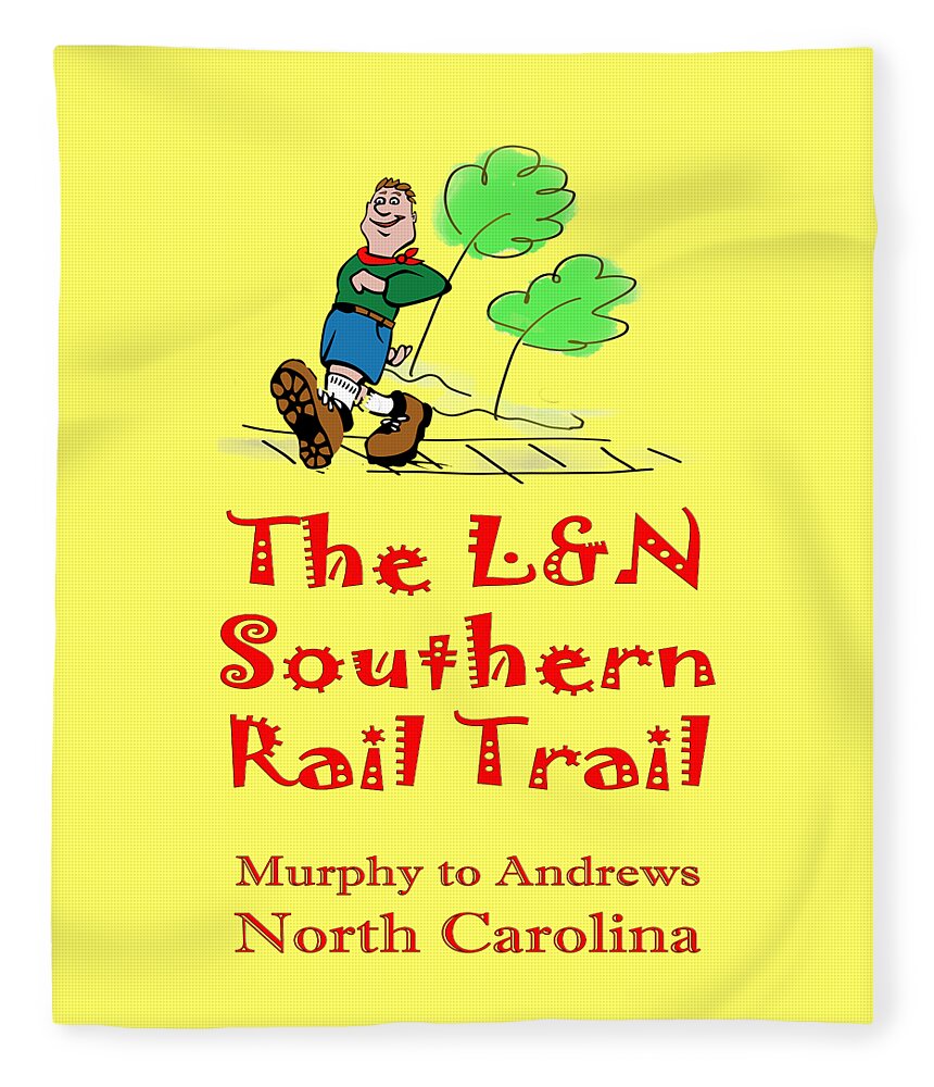 L&n Fleece Blanket featuring the photograph LN Southern Rail Trail Boy Scout by Debra and Dave Vanderlaan