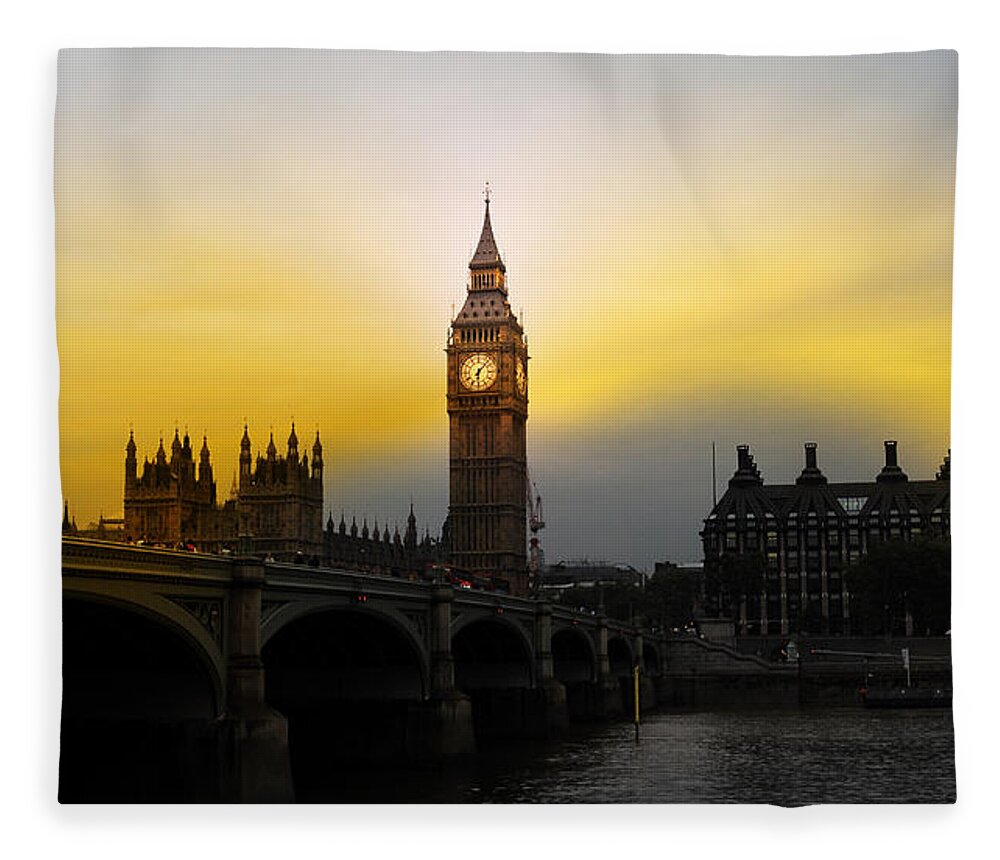 London Fleece Blanket featuring the photograph London by Severija Kirilovaite
