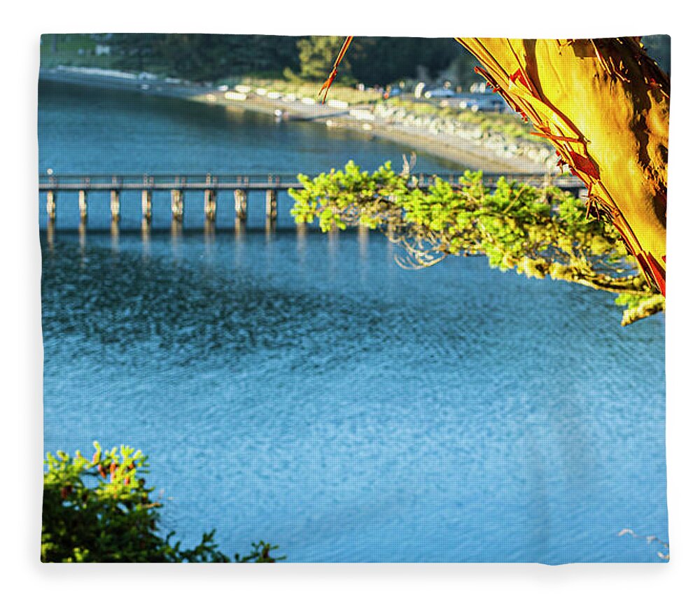 Landscape Fleece Blanket featuring the photograph Looking Back To Bowman Bay by Tony Locke