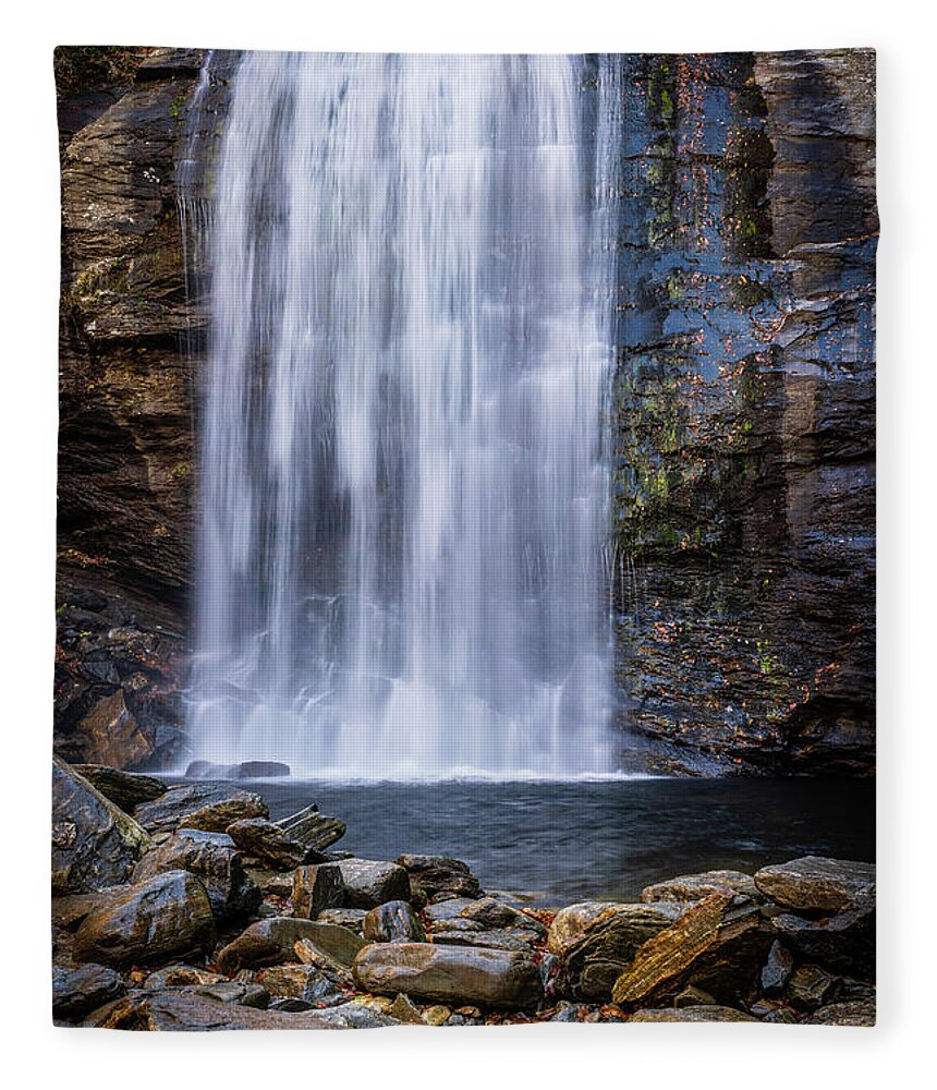 2022 Fleece Blanket featuring the photograph Looking Glass Falls by Charles Hite