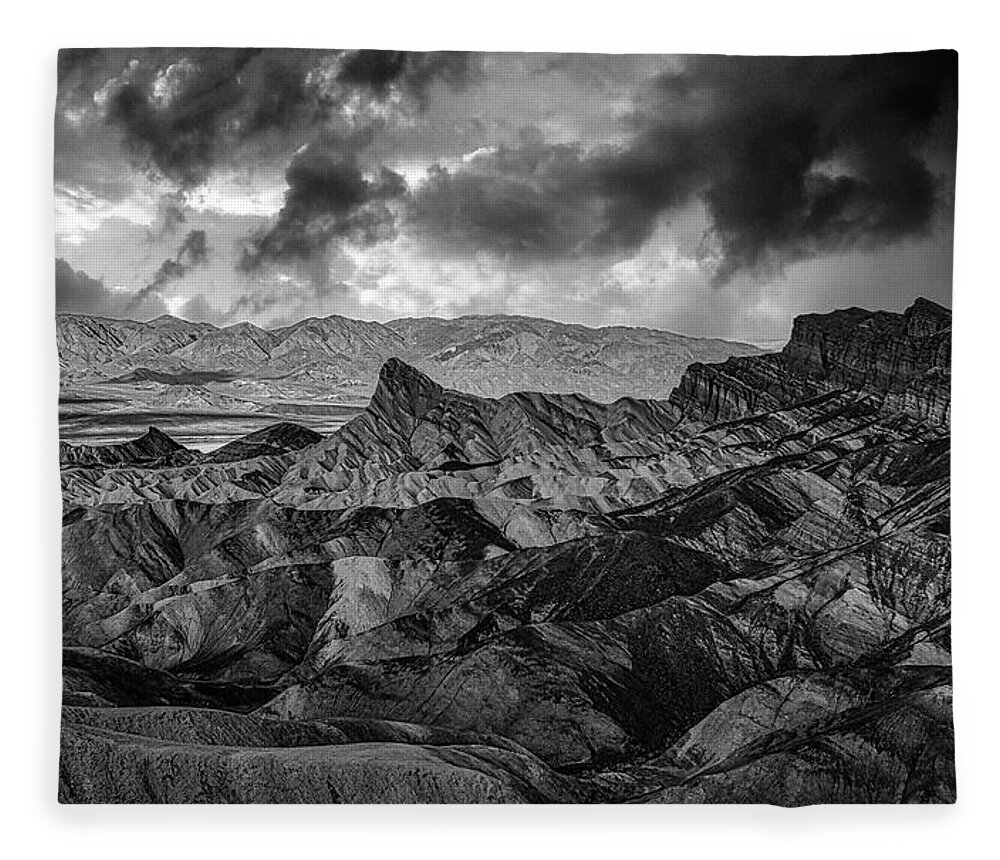 Landscape Fleece Blanket featuring the photograph Looming Desert Storm by Romeo Victor