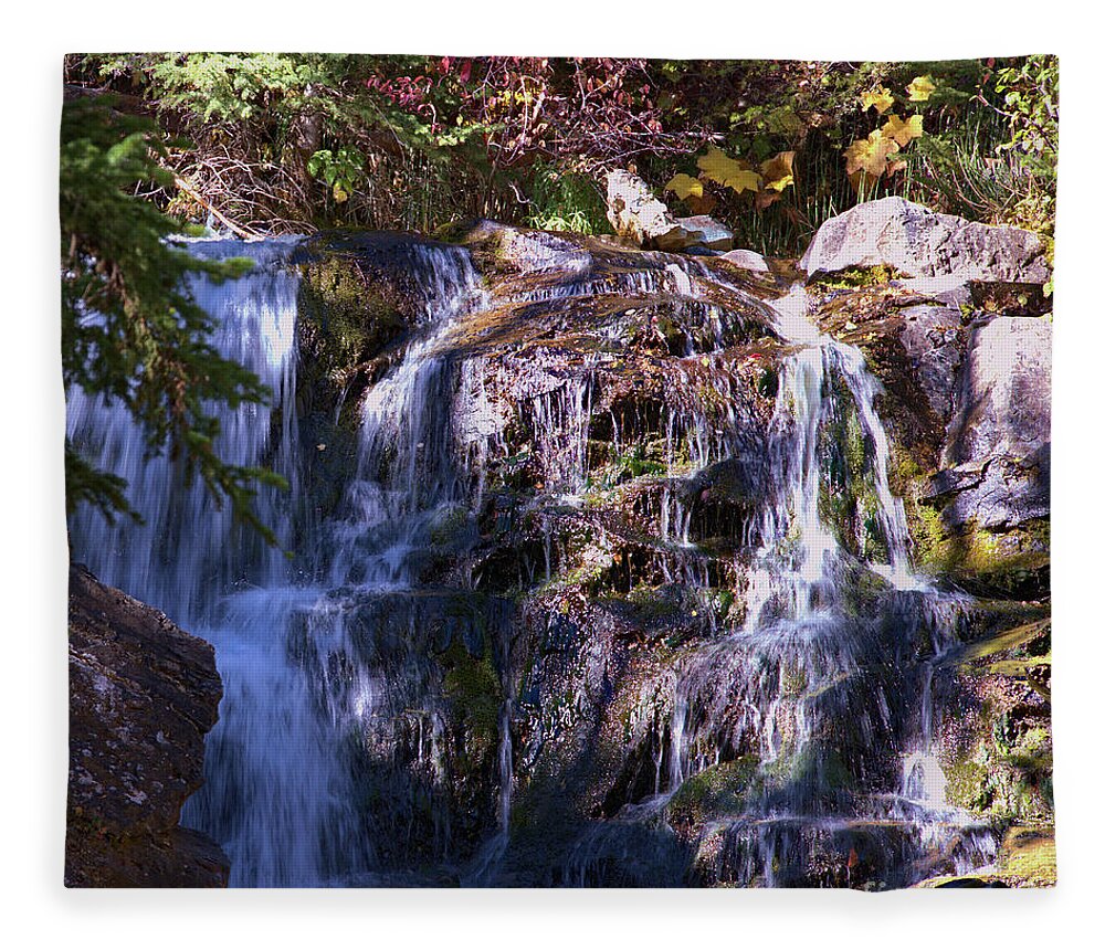 Waterfall Fleece Blanket featuring the photograph Lost Creek Waterfall by Kae Cheatham