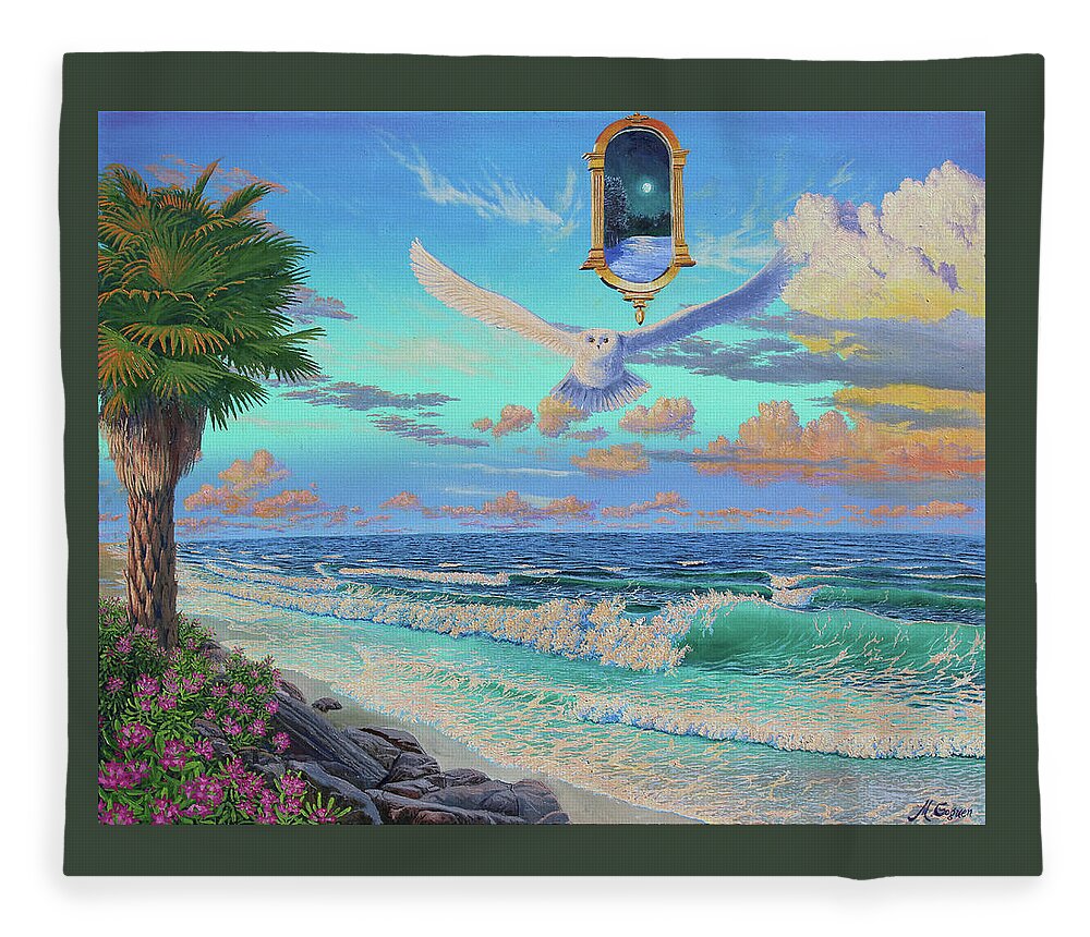 Beach Fleece Blanket featuring the painting Lost by Michael Goguen