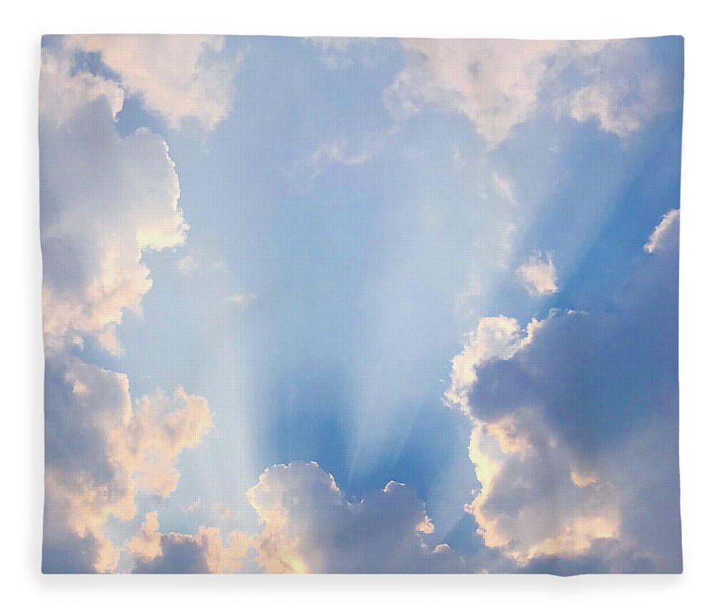 Clouds Fleece Blanket featuring the photograph Love in the Clouds #3 by Dorrene BrownButterfield