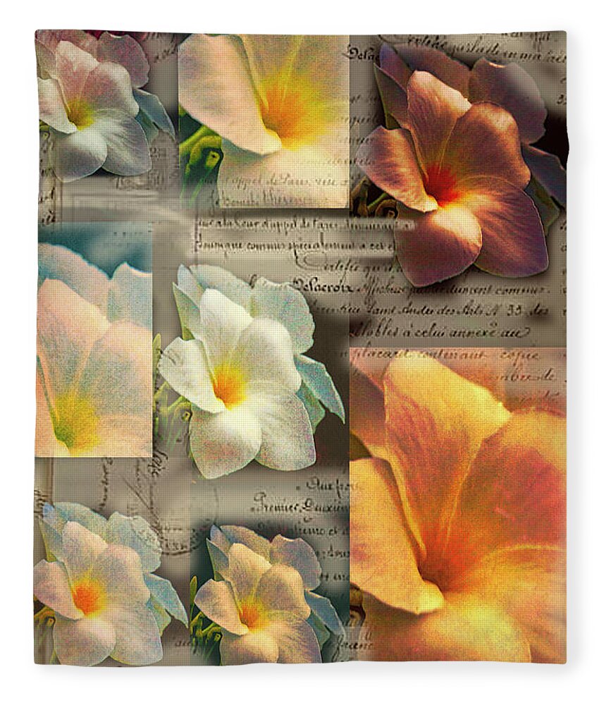 Flowers Fleece Blanket featuring the photograph Love Letter by Rochelle Berman