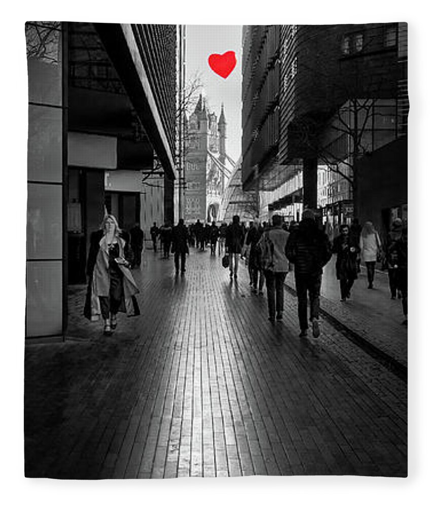 London Fleece Blanket featuring the photograph Love London by Nigel R Bell