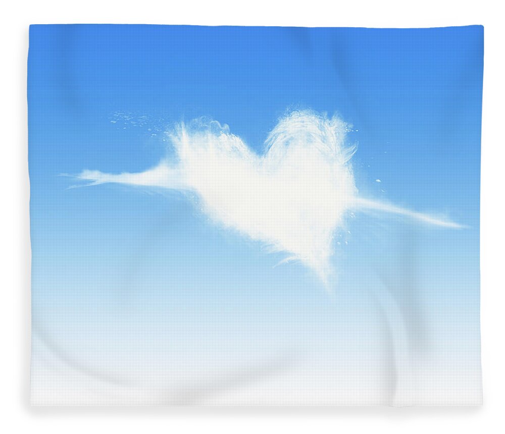 Heart Fleece Blanket featuring the digital art Loves me not by Tatiana Fess