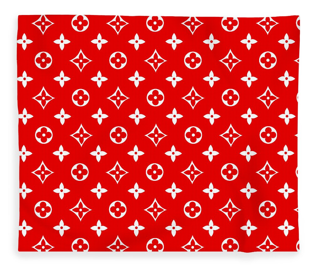 LV Red Art Fleece Blanket by DG Design - Pixels