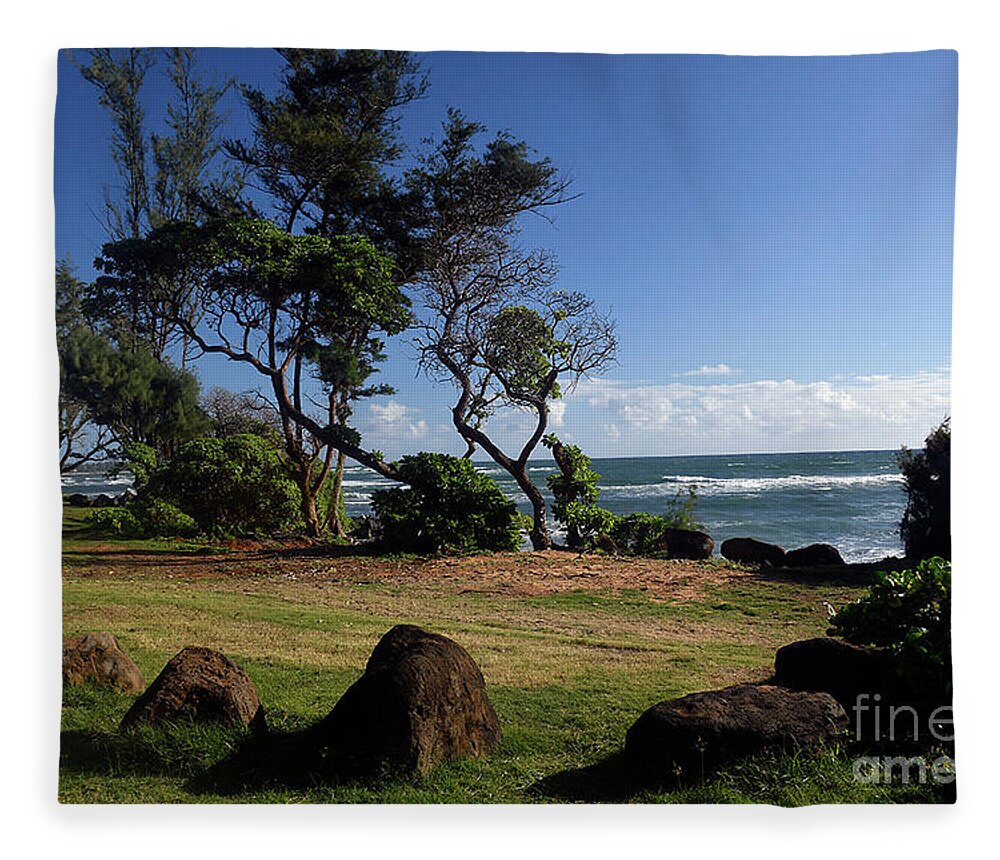 Lydgate Beach Park Fleece Blanket featuring the photograph Lydgate Beach Park by Cindy Murphy