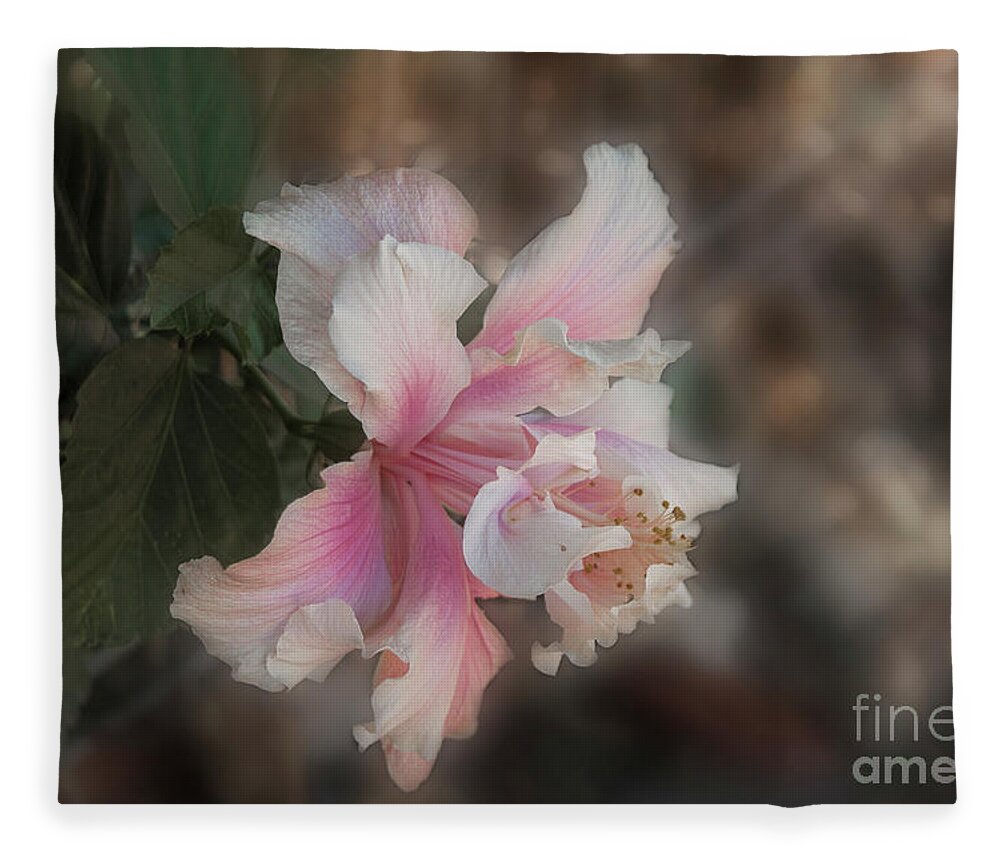 Hibiscus Fleece Blanket featuring the photograph Magic Hibiscus by Elaine Teague