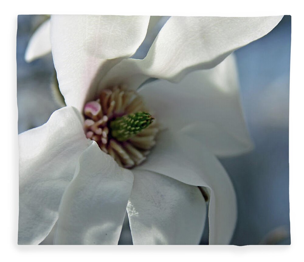 Magnolia Fleece Blanket featuring the photograph Magnolia5471 by Carolyn Stagger Cokley