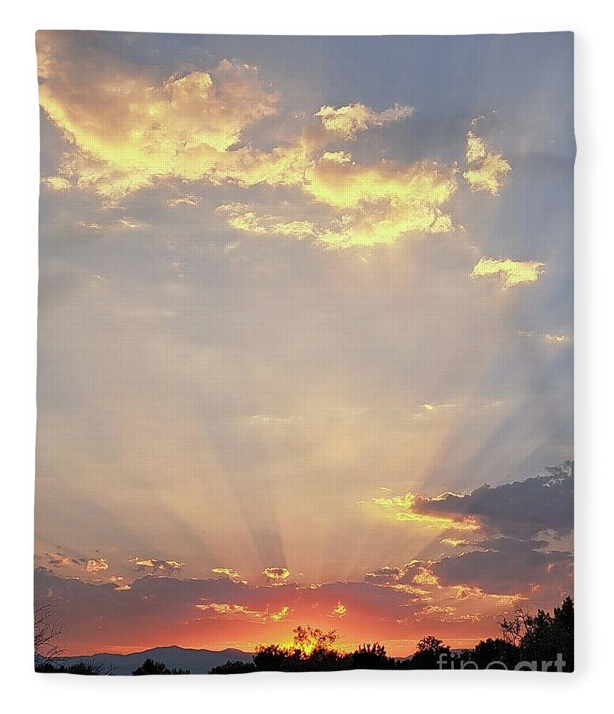 Sunset Fleece Blanket featuring the photograph Majestic Sunset Colorado by Marlene Besso