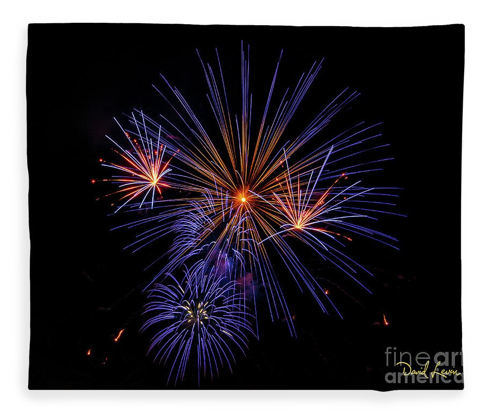 4th Of July Fleece Blanket featuring the photograph Makes of Purple and Orange by David Levin