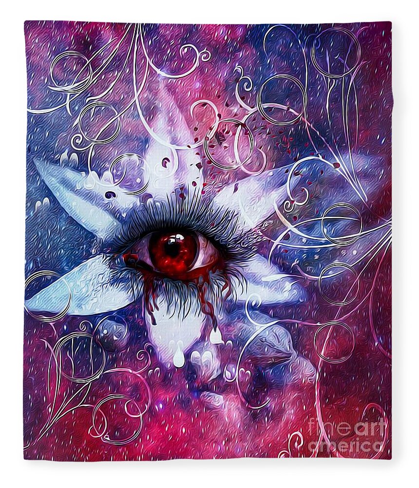 Making Peace With The Soul Fleece Blanket featuring the mixed media Making Peace with the Soul by Laurie's Intuitive