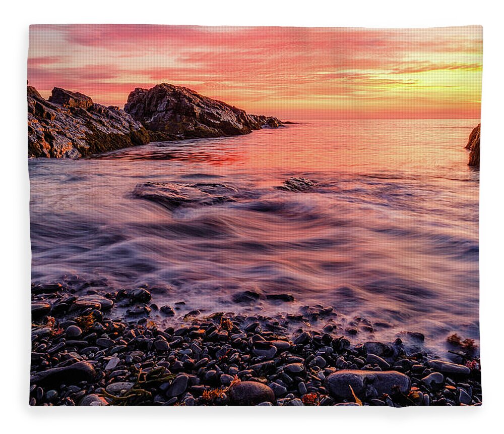 New Hampshire Fleece Blanket featuring the photograph Marginal Ways by Jeff Sinon