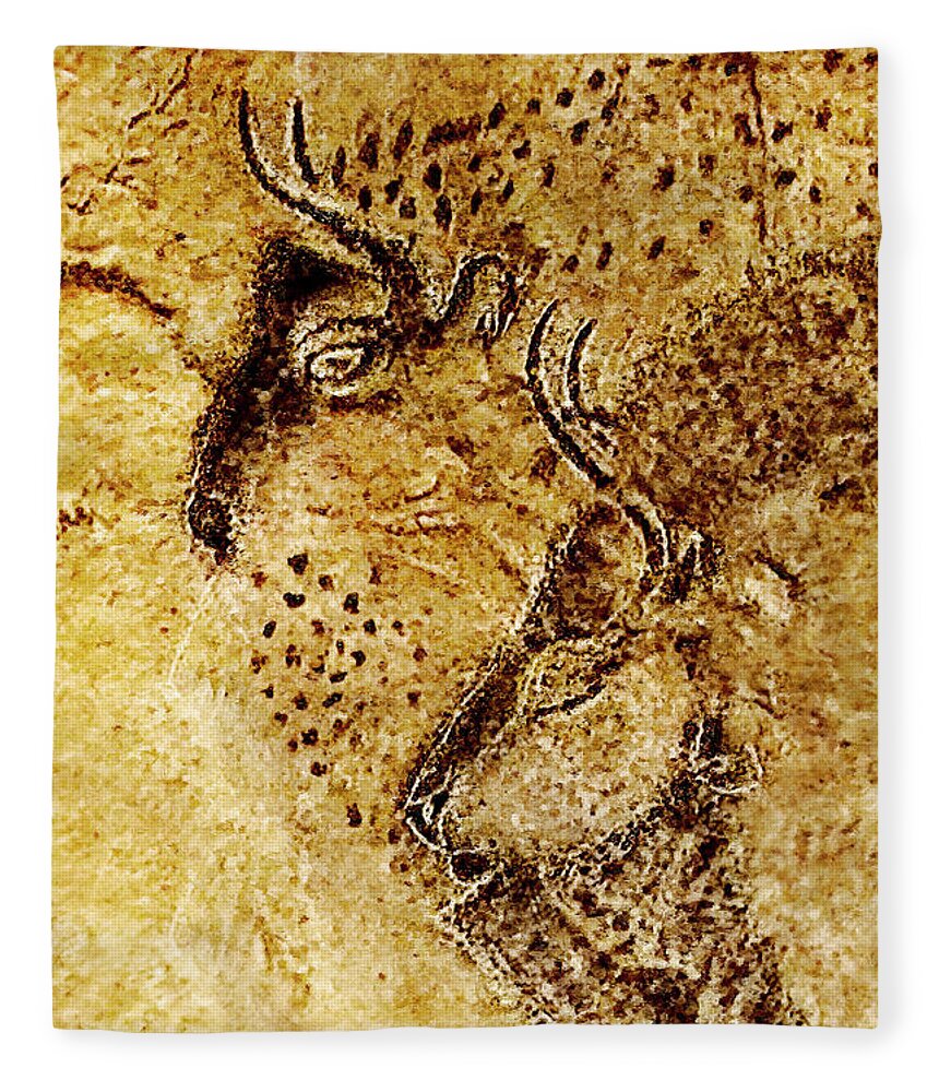Bison Fleece Blanket featuring the photograph Marsoulas - Two Bison by Weston Westmoreland