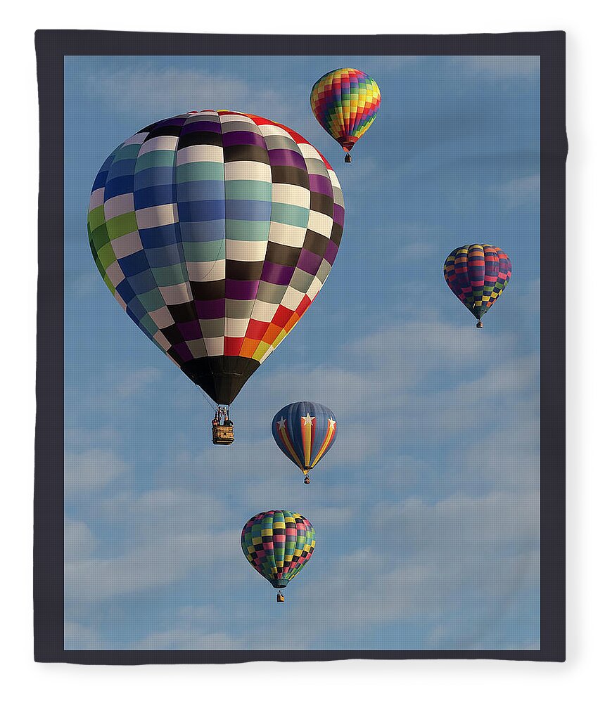 Hot Air Fleece Blanket featuring the photograph Mass Ascension by Maresa Pryor-Luzier