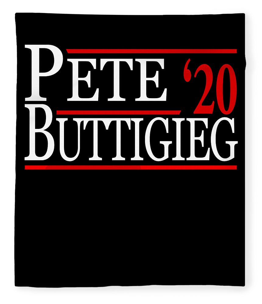 Cool Fleece Blanket featuring the digital art Mayor Pete Buttigieg For President 2020 by Flippin Sweet Gear