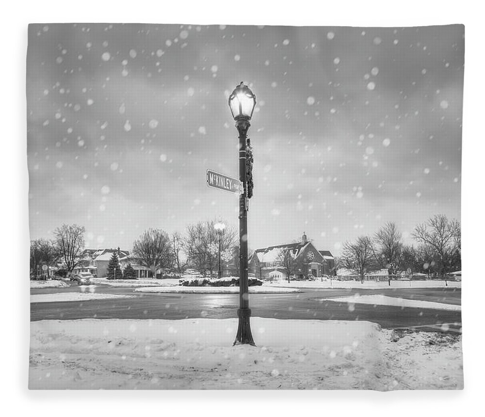 Buffalo Photographs Fleece Blanket featuring the photograph McKinley Pkwy by John Angelo Lattanzio