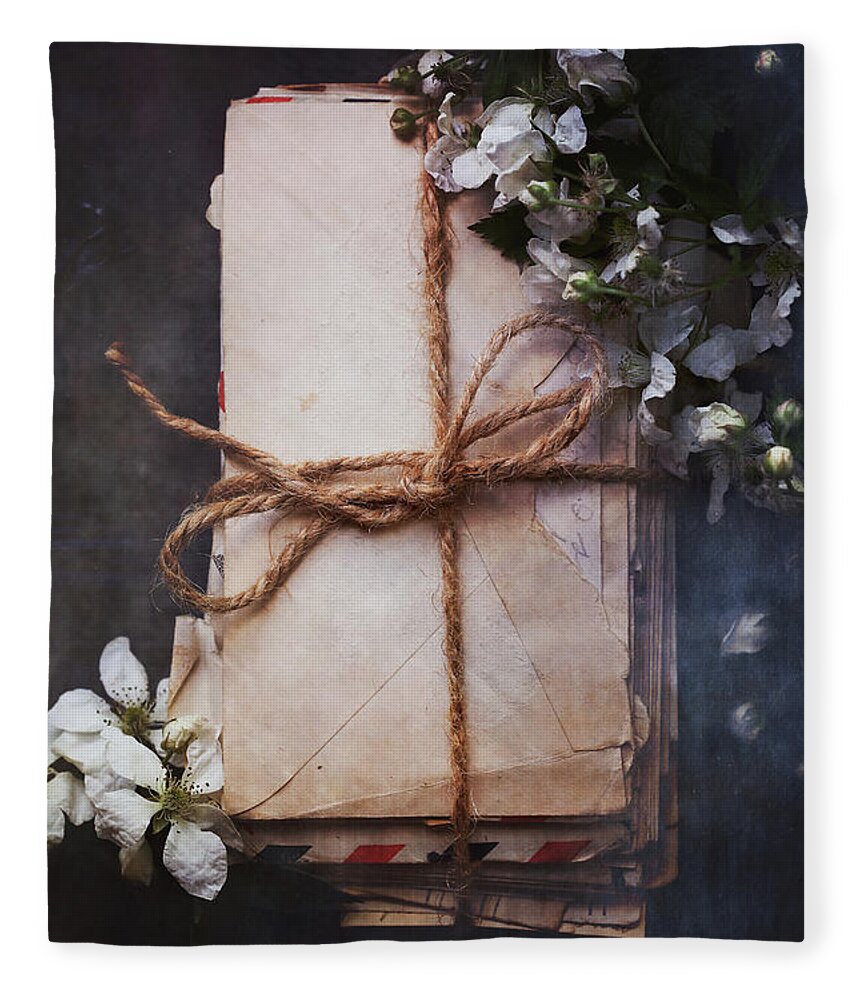 Letter Fleece Blanket featuring the photograph Memories of Spring by Stephanie Frey