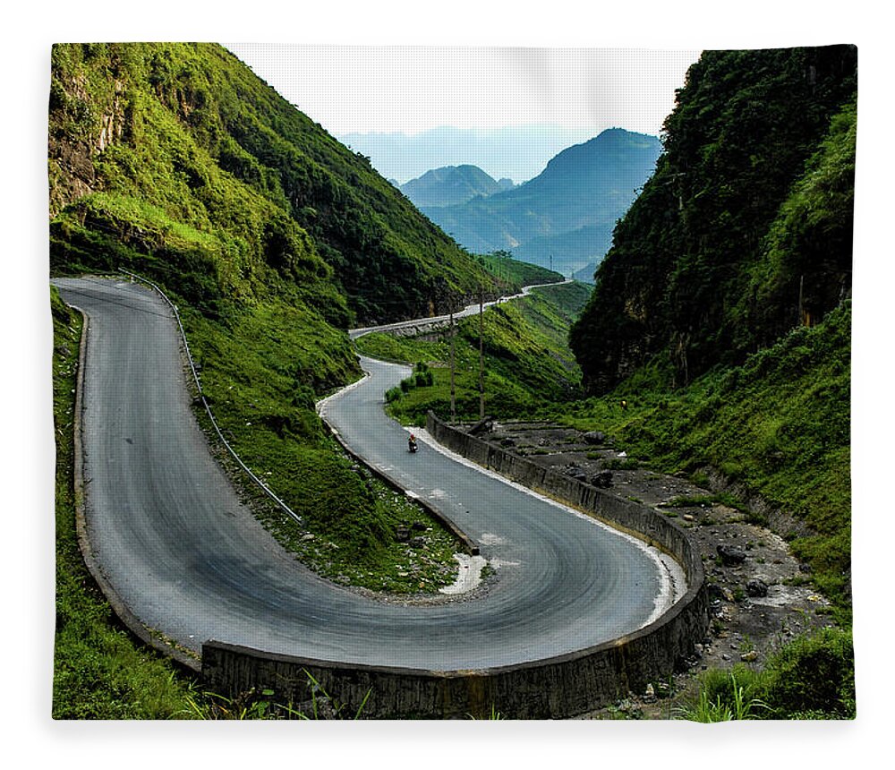Northern Fleece Blanket featuring the photograph Memory Lane - Ha Giang Province, Northern Vietnam by Earth And Spirit