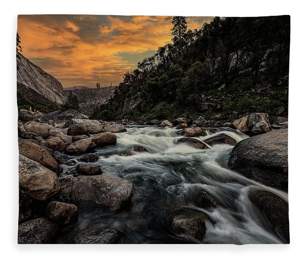 Merced Fleece Blanket featuring the photograph Merced River and Yosemite National Park by Amazing Action Photo Video