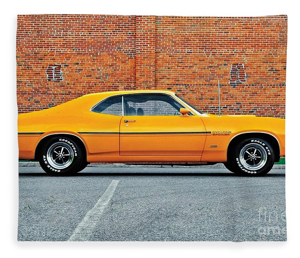 1970 Fleece Blanket featuring the photograph Mercury Cyclone by Action