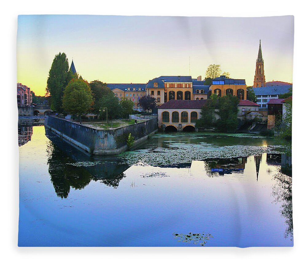 France Fleece Blanket featuring the photograph Metz pont saint-georges France by MPhotographer