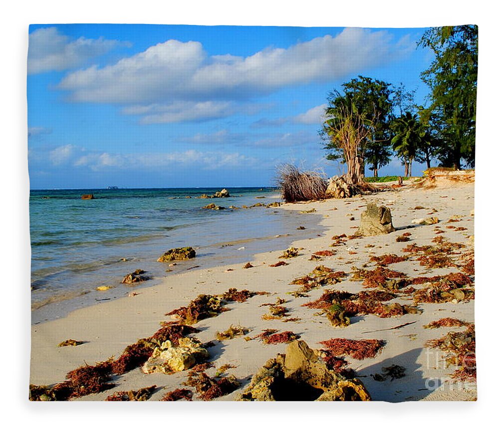 Beach Fleece Blanket featuring the photograph Micro Beach by On da Raks