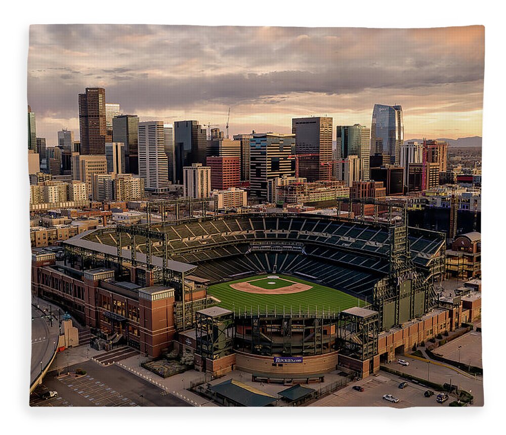 Coors Field Fleece Blanket featuring the photograph Mile High Silence by Chuck Rasco Photography