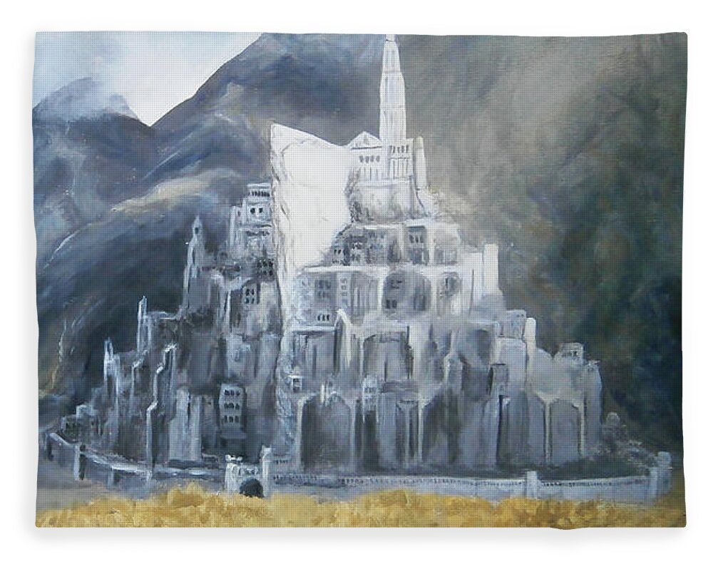 Minas Tirith, The White City Painting - Kingdom of Gondor Art Jigsaw Puzzle  by Aneta Soukalova - Pixels