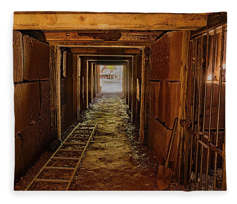  Fleece Blanket featuring the photograph Mine Shaft by Al Judge