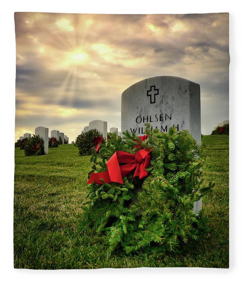 December Fleece Blanket featuring the photograph Missed Christmas by American Landscapes