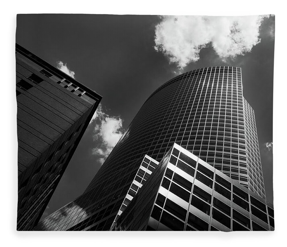 Architecture Fleece Blanket featuring the photograph Modern Architecture cloudy Sky by Michalakis Ppalis