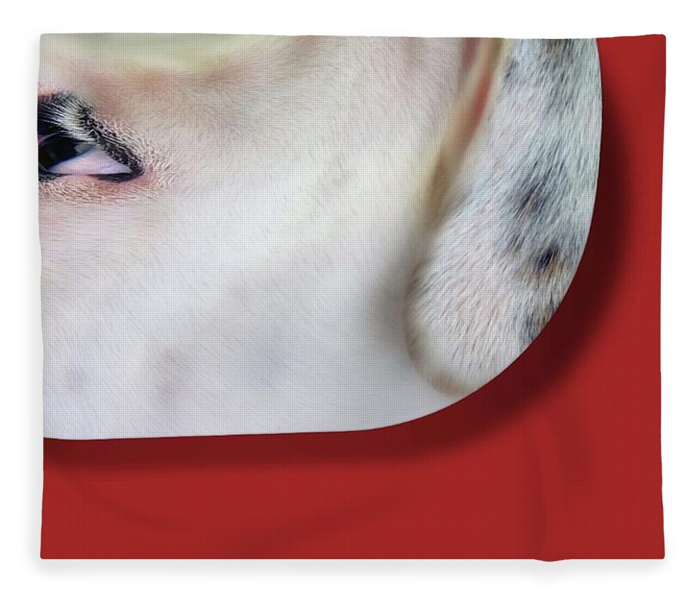 Art Fleece Blanket featuring the digital art Modern Portrait of Rana by Miss Pet Sitter