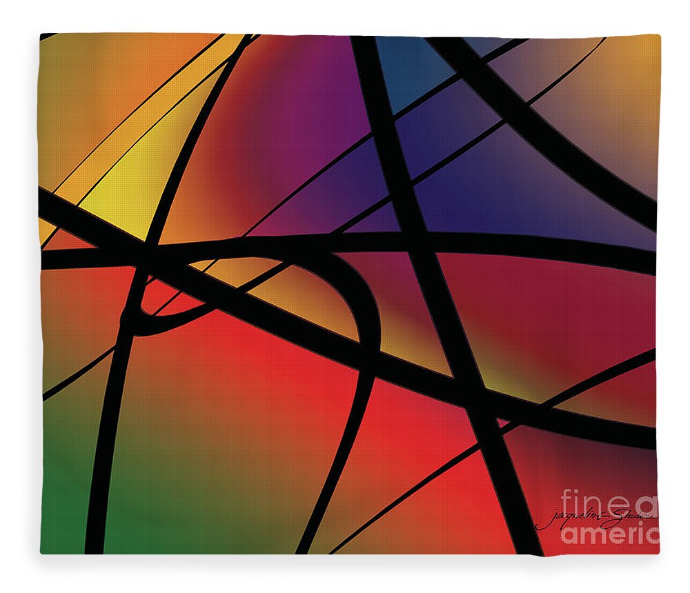 Red Fleece Blanket featuring the digital art Moment of Beauty by Jacqueline Shuler