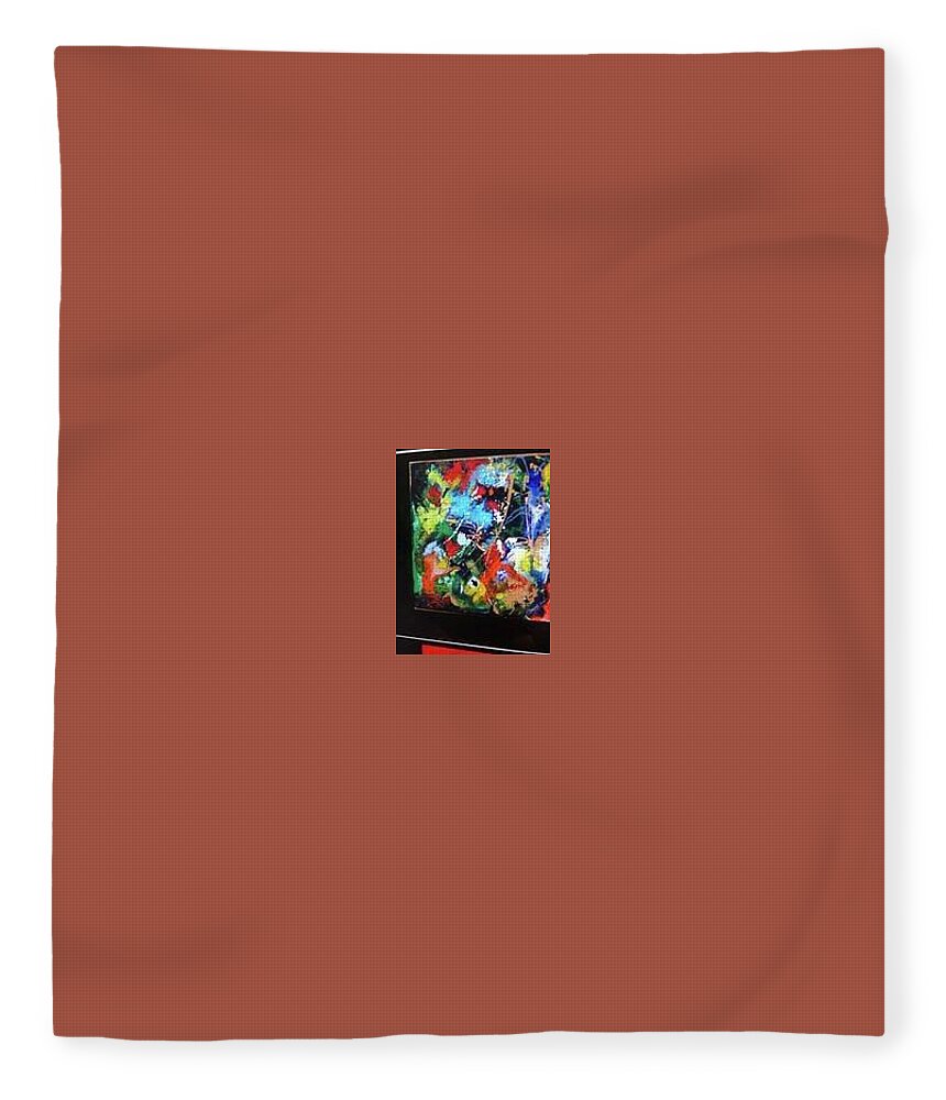 Diverse Fleece Blanket featuring the painting Moniqui by Cheery Stewart Josephs