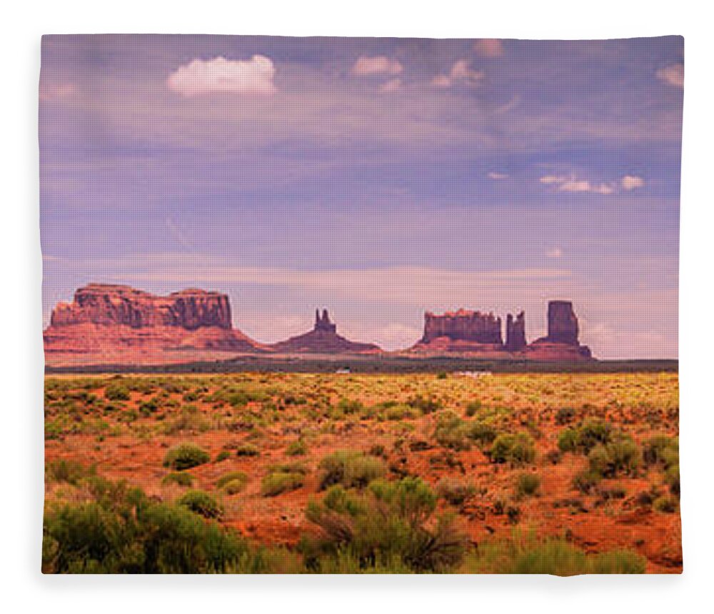 Monument Valley Fleece Blanket featuring the photograph Monument Valley by Bryan Carter